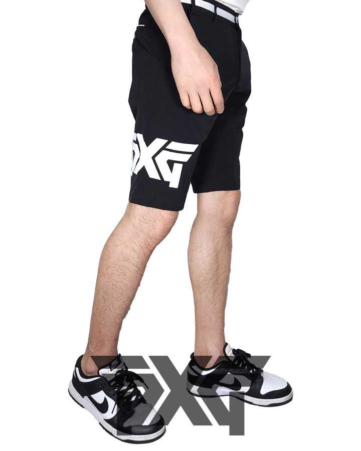 PXG 사이드밴딩 벨트루프 스몰로고 배색 포켓 스트레치 레귤러핏 숏팬츠(2color)
