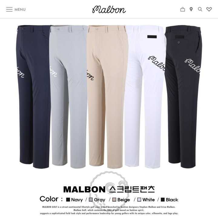 말본 남성 여름용 스크립트 팬츠(5color)