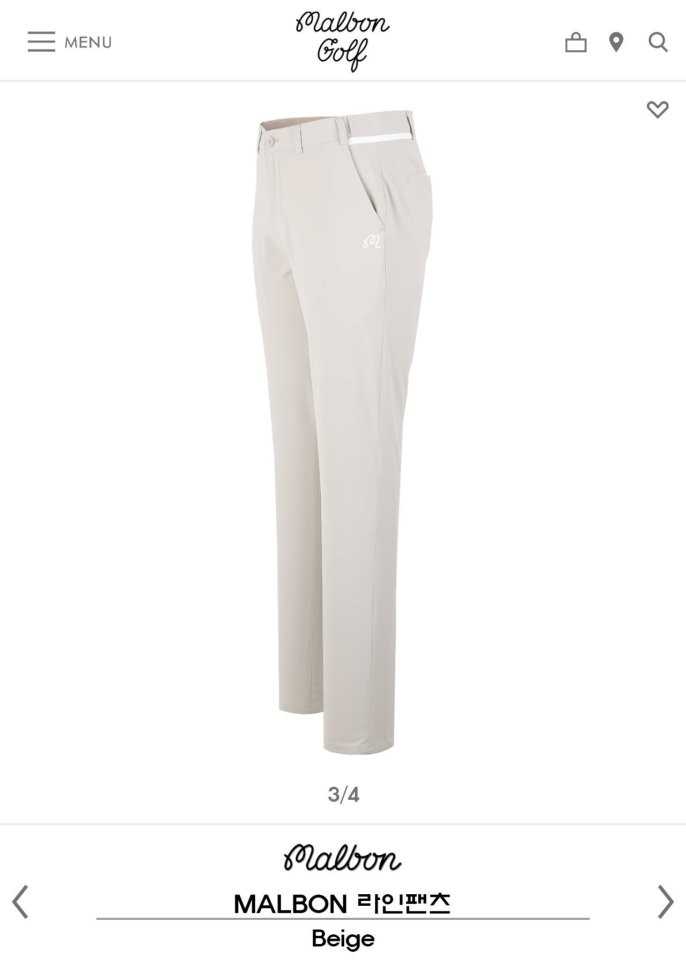 말본 남성 여름용 라인 팬츠(2color)