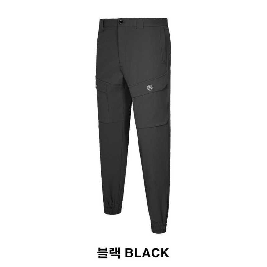 지포어 남성 자수 로고 퍼포먼스 밴딩 기모 조거 팬츠(3color)