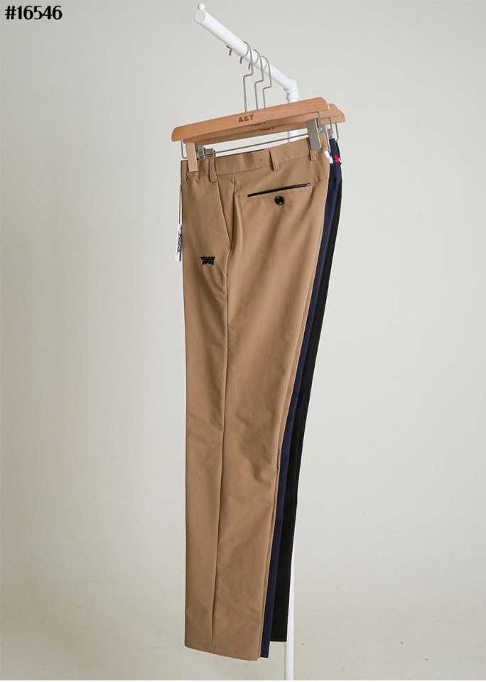 PXG 자수 로고 레더 포켓 라인 슬림핏 골프 팬츠(3color)