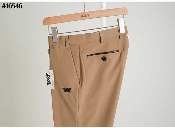 PXG 자수 로고 레더 포켓 라인 슬림핏 골프 팬츠(3color)