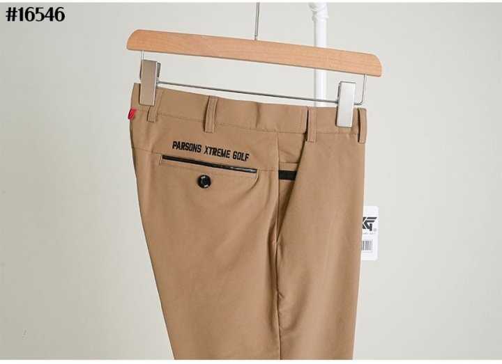 PXG 자수 로고 레더 포켓 라인 슬림핏 골프 팬츠(3color)