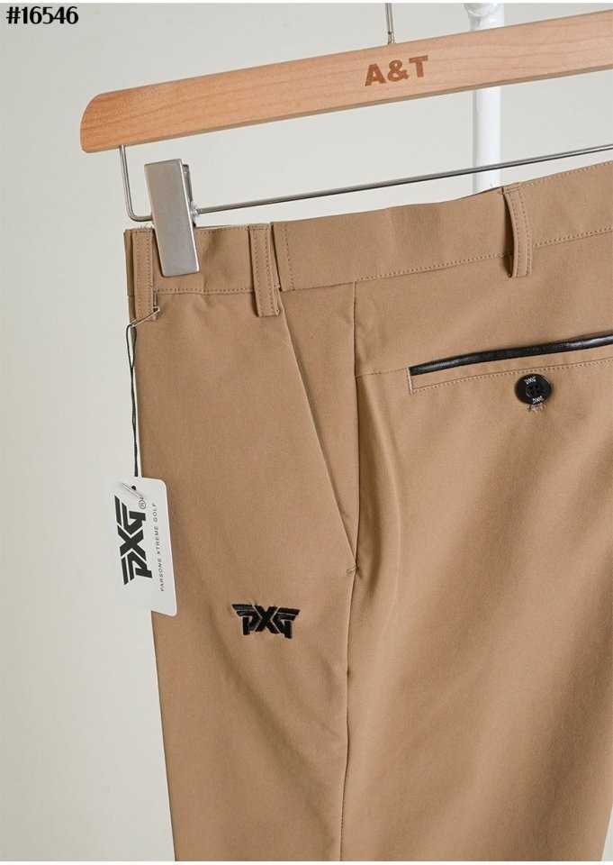PXG 자수 로고 레더 포켓 라인 슬림핏 골프 팬츠(3color)