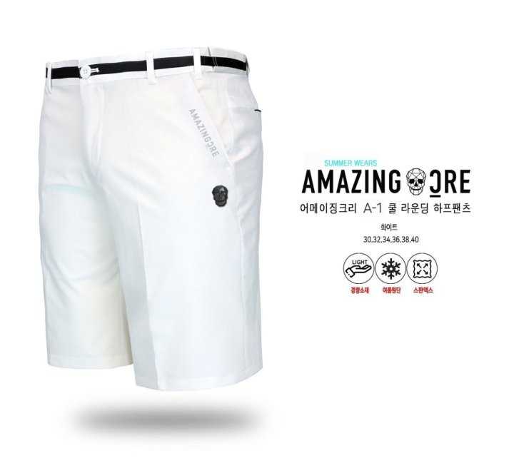 어메이징크리 남성 A-1 쿨 라운딩 하프팬츠(3color)