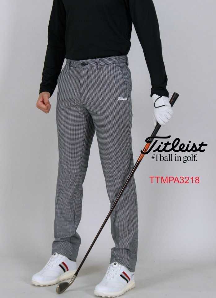 타이틀리스트 남자 TTMPA3218 아이언체크 기모 바지 팬츠(2color)