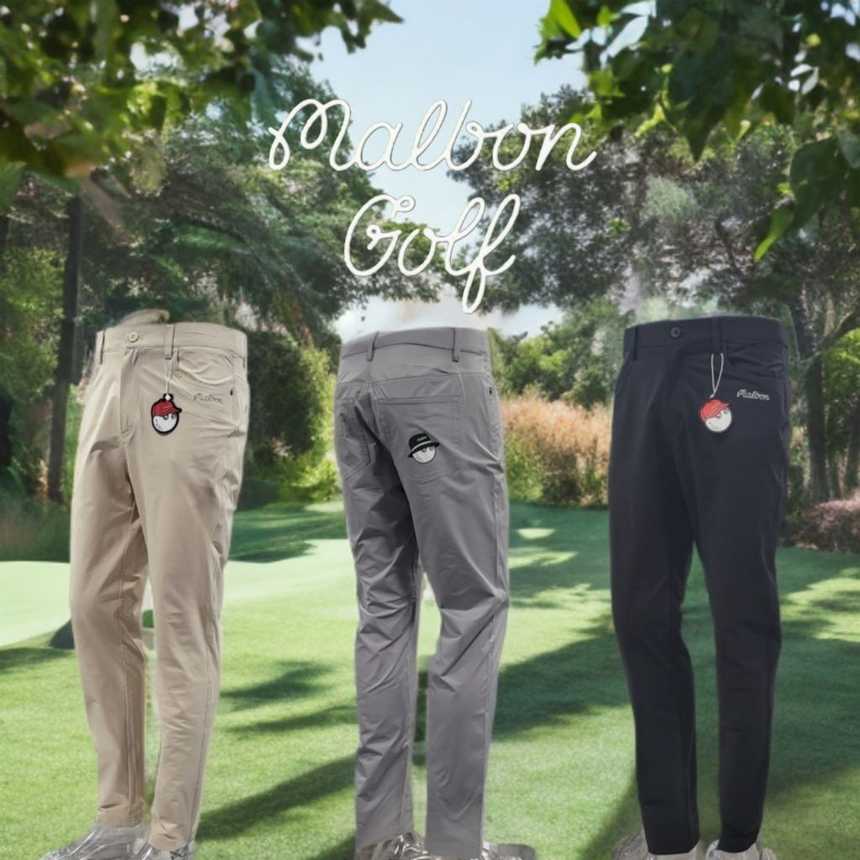 말본 남성 빽포켓 로고 골프 팬츠(3color)