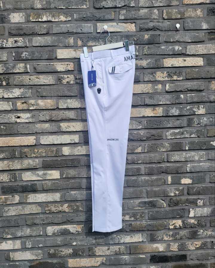 어메이징크리 남성 2줄포인트 스판 골프 팬츠(2color)