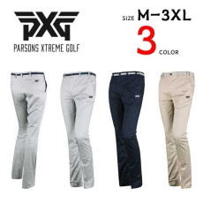 PXG 남성 자수로고 히든밴드 슬림핏 면 스판 팬츠(3color)