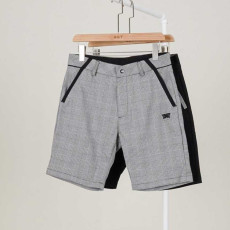 PXG 남성 자수 로고 체크 배색 하프 팬츠(2color)