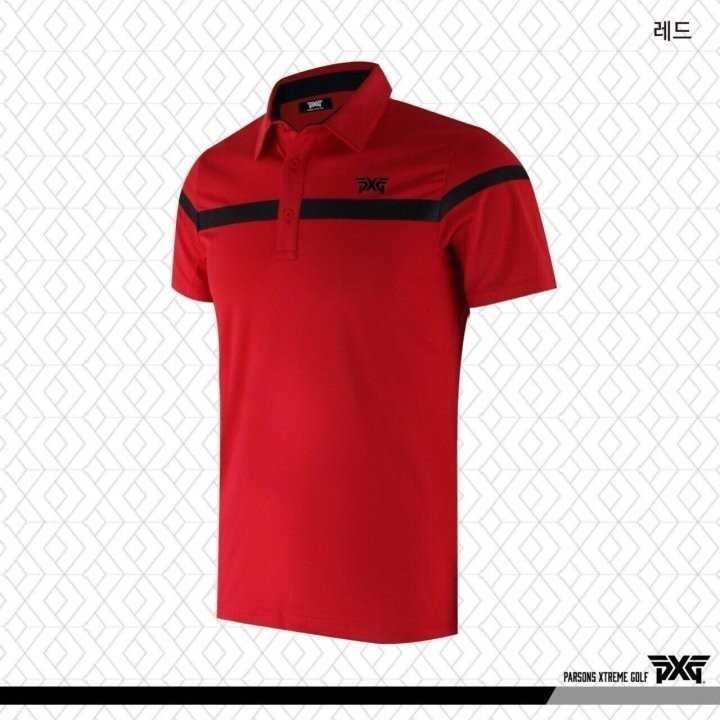 PXG 남성 라인 기능성 반팔 카라티(3color)