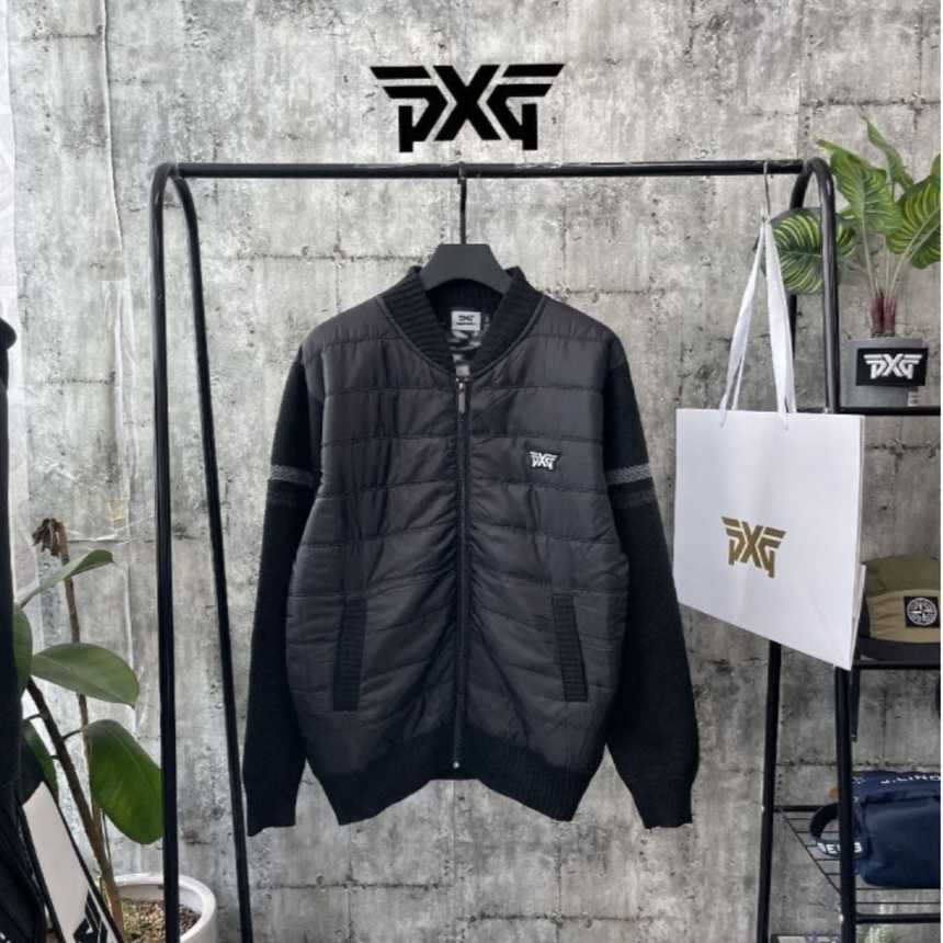 PXG 와팬로고 밴딩니트집업