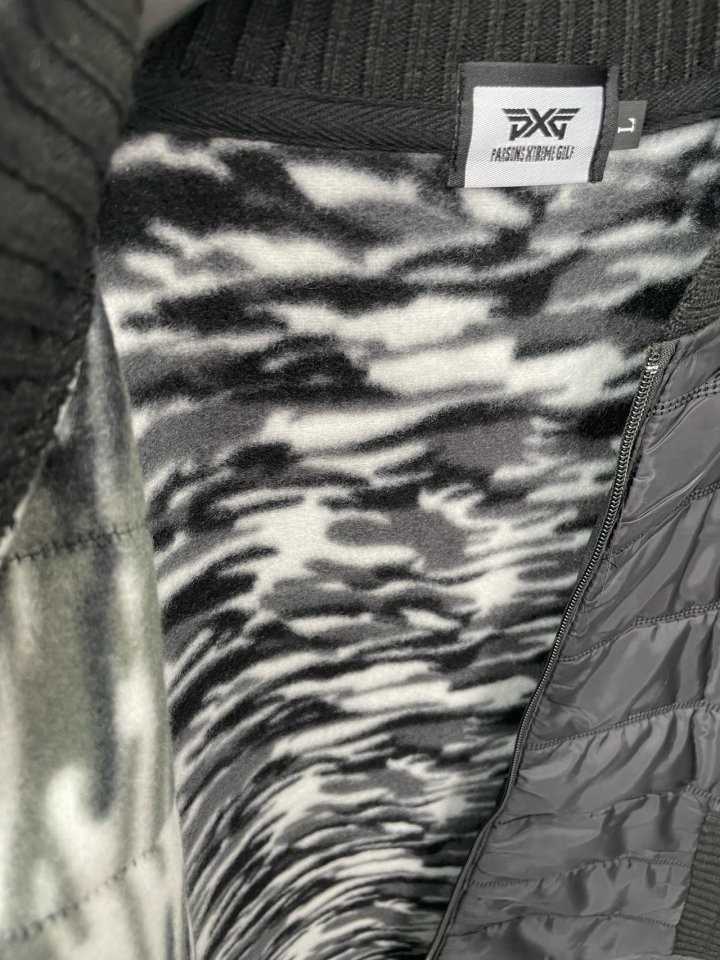 PXG 와팬로고 밴딩니트집업