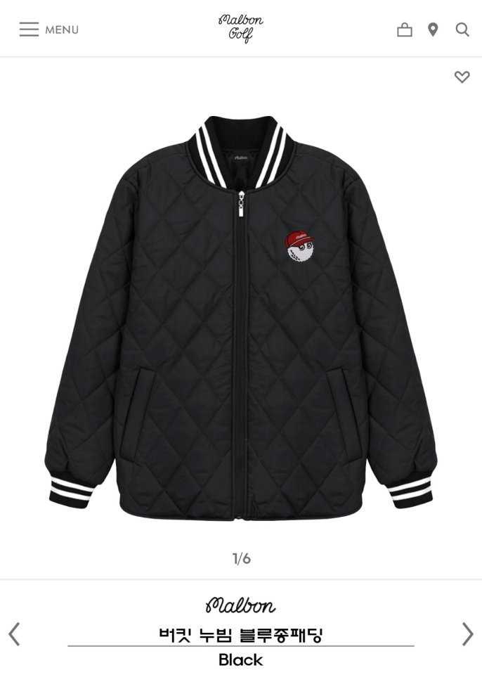 말본 누빔 블루종패딩(3color)
