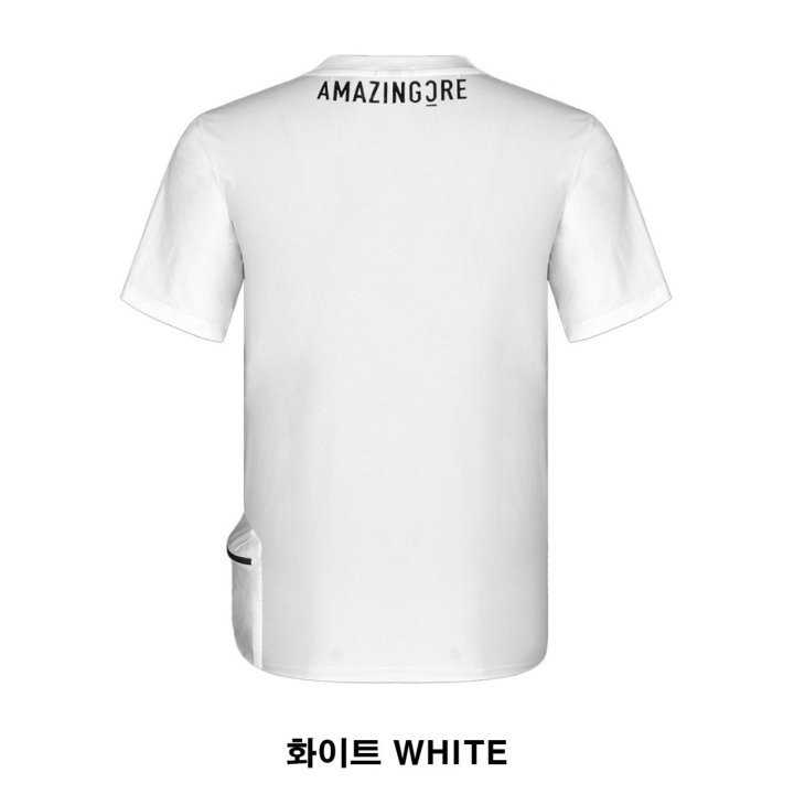어메이징크리 액티브 사이드포켓 라운드 반팔티(2color)