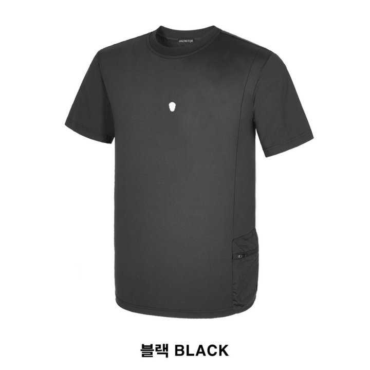 어메이징크리 액티브 사이드포켓 라운드 반팔티(2color)
