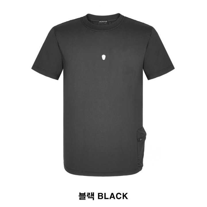 어메이징크리 액티브 사이드포켓 라운드 반팔티(2color)