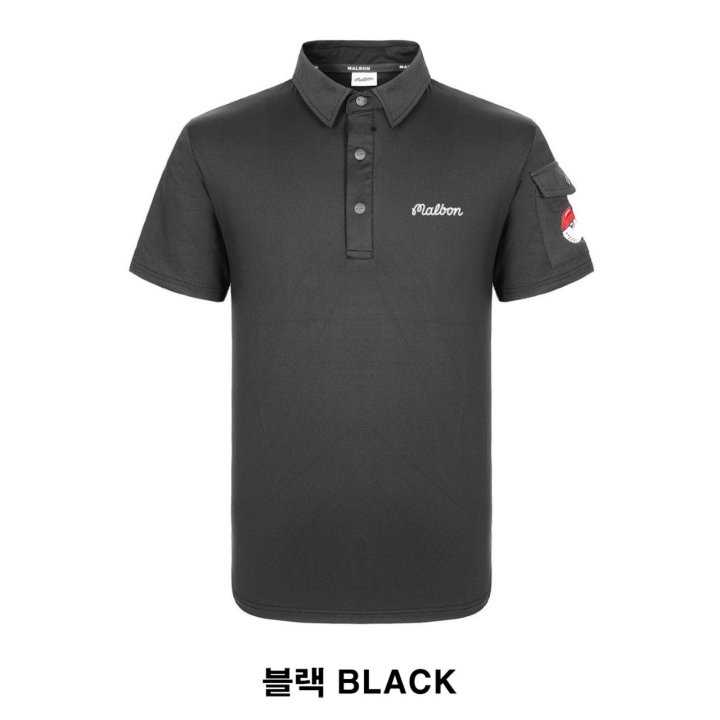 말본 남성 사이드 포켓 반팔 카라티(2color)