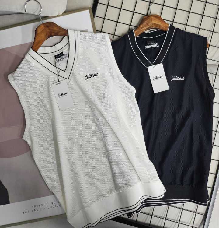타이틀리스트 남성 풀 매쉬 브이넥 조끼(2color)