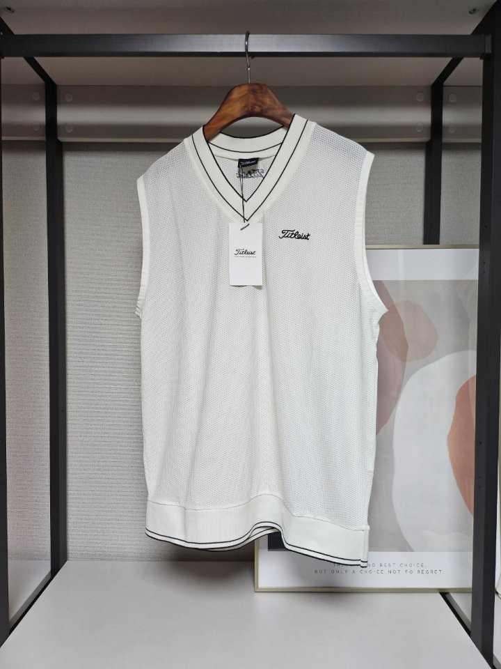타이틀리스트 남성 풀 매쉬 브이넥 조끼(2color)
