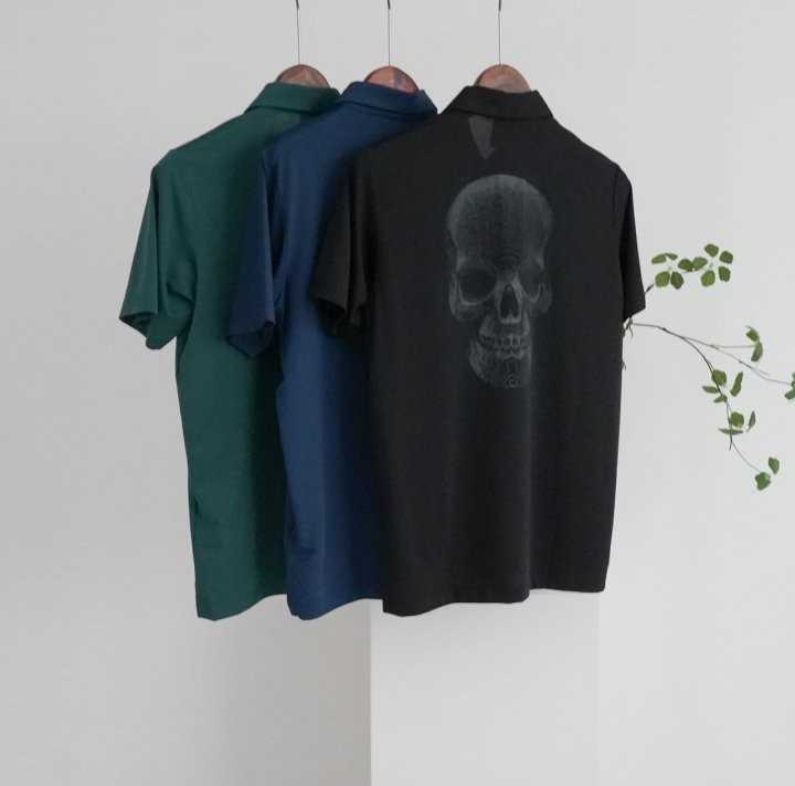 어메이징크리 스컬 여름용 남성 셔츠(3color)