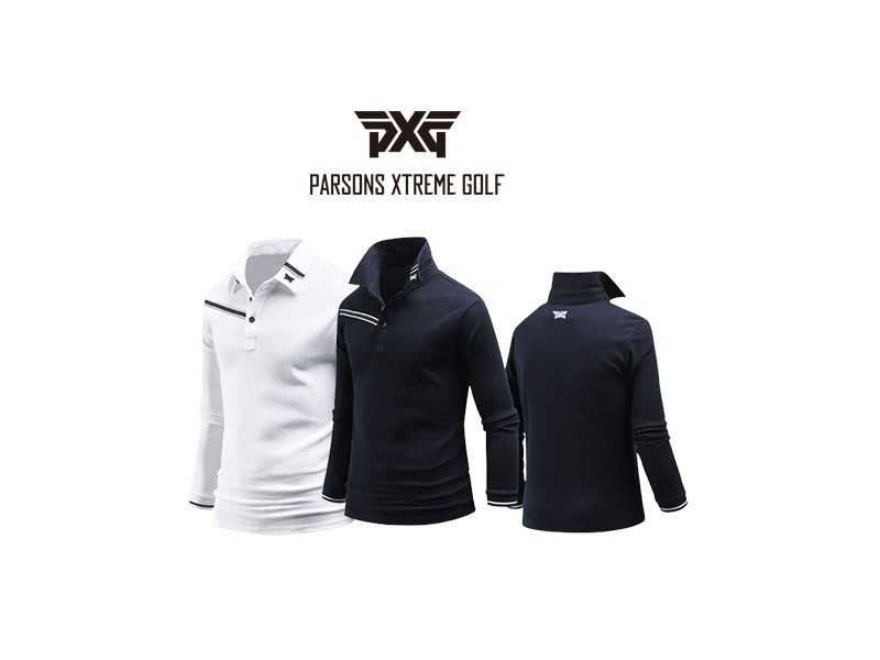 PXG 사선로고 테이프 슬림핏 카라티(2color)