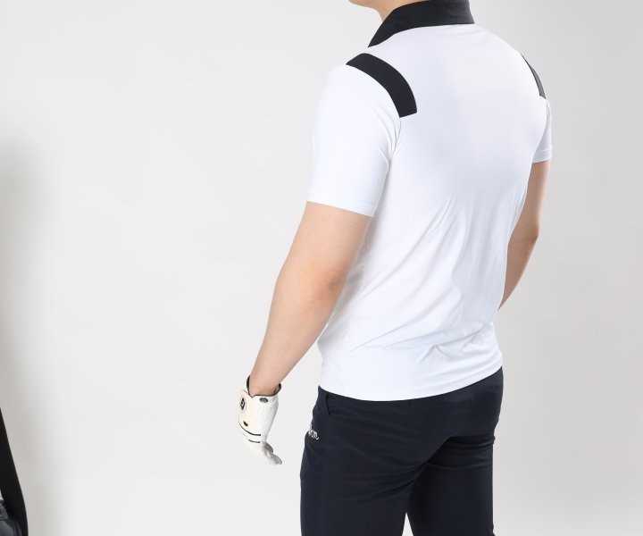 마크앤로나 남성 스컬 백 세로두줄 반팔