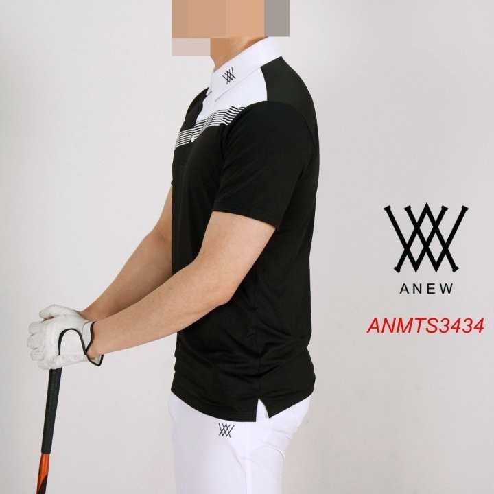 어뉴 남자 ANMTS3434 사선잔줄 반팔 카라티셔츠(2color)