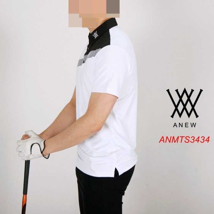 어뉴 남자 ANMTS3434 사선잔줄 반팔 카라티셔츠(2color)