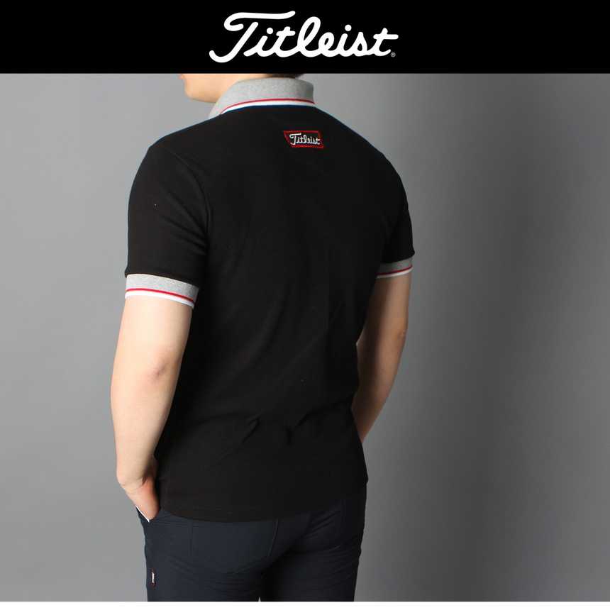 타이틀리스트 두줄 카라배색 면 반팔(3color)