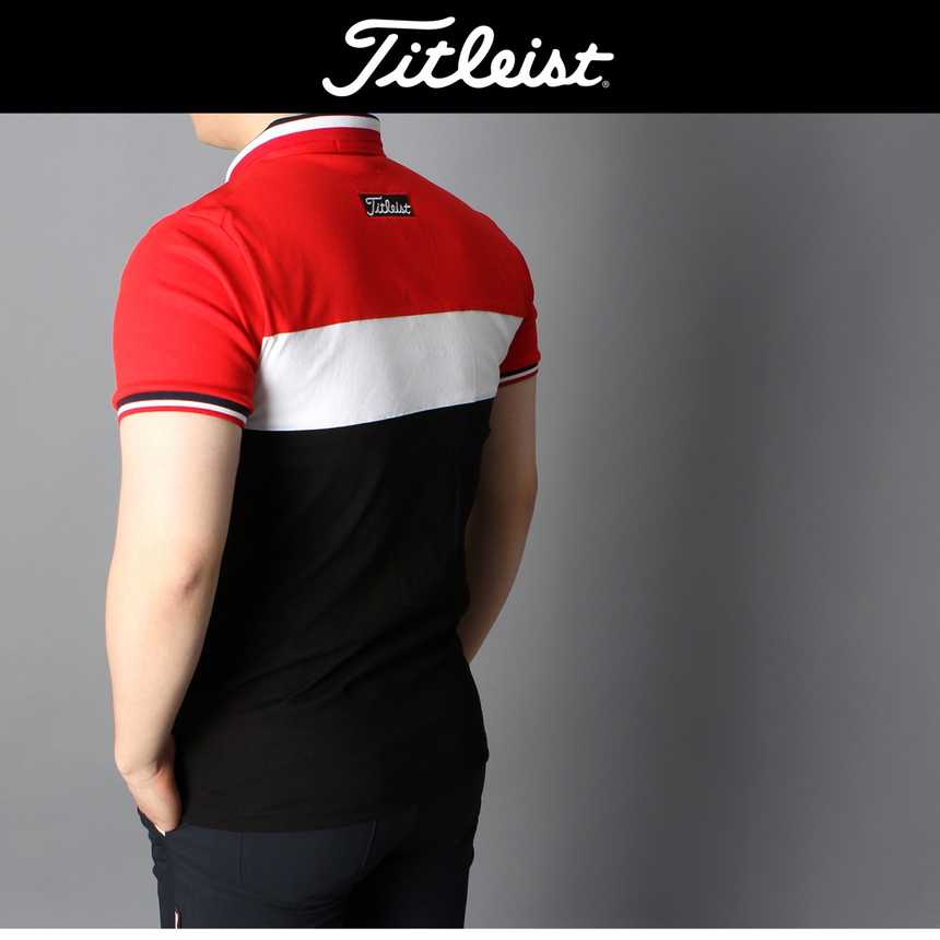 타이틀리스트 3단배색 면 반팔 카라티(3color)