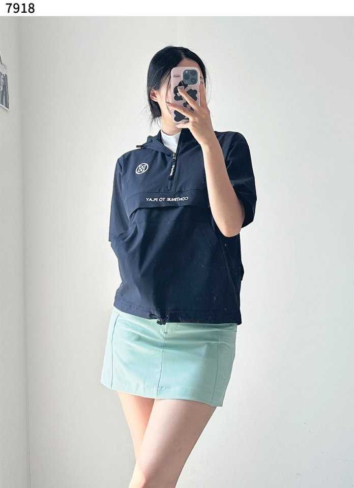 지포어 남녀공용 반집업 후디 반팔 티셔츠(3color)