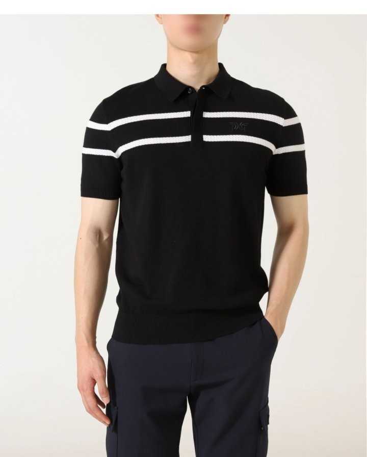 PXG 남성 썸머라인 포인트 숏 슬리브 니트(2color)