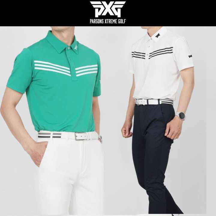 PXG 남성 트리플브이 로고 카라 반팔(3color)