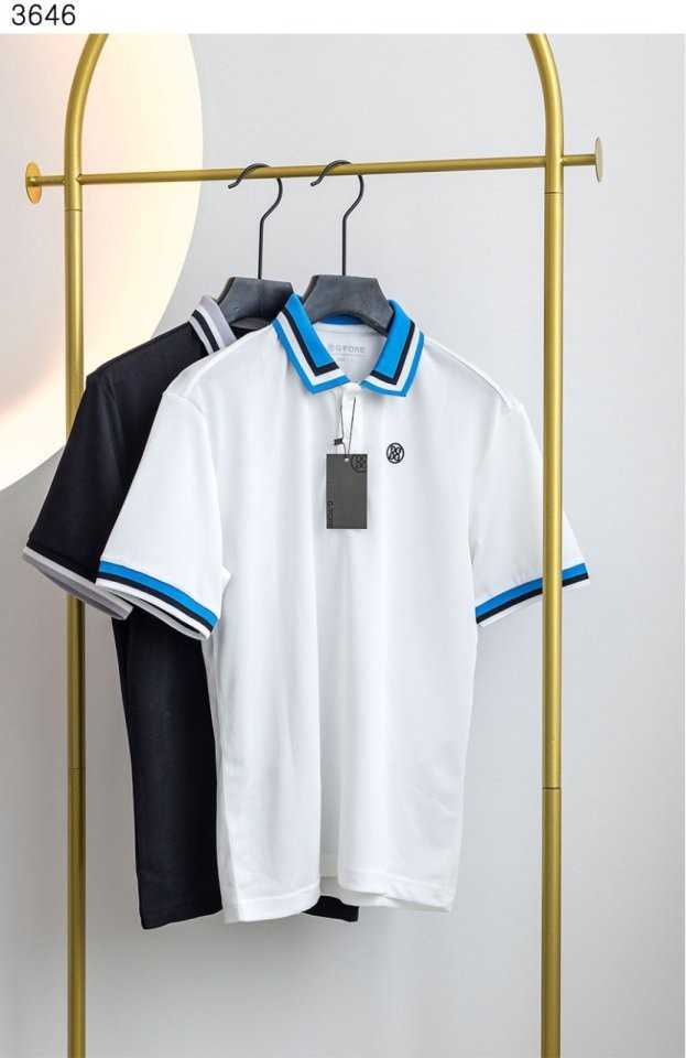 지포어 남성 수입고급 Three Tone Stripe 카라티(2color)