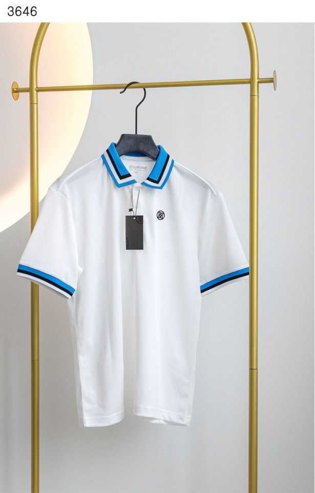 지포어 남성 수입고급 Three Tone Stripe 카라티(2color)