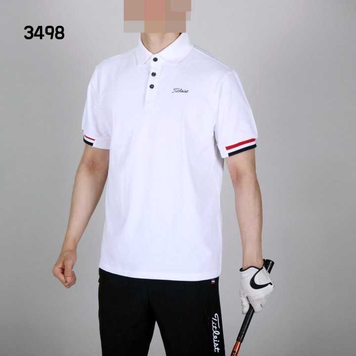 타이틀리스트 남자 3498 소매삼색 반팔 카라티셔츠(2color)