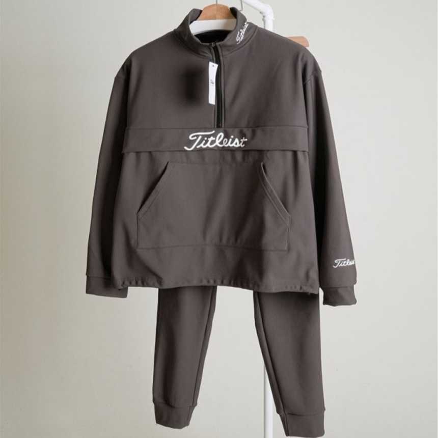 타이틀리스트 기모 우븐 아노락 자켓 & 포켓 조거 팬츠 셋(2color)