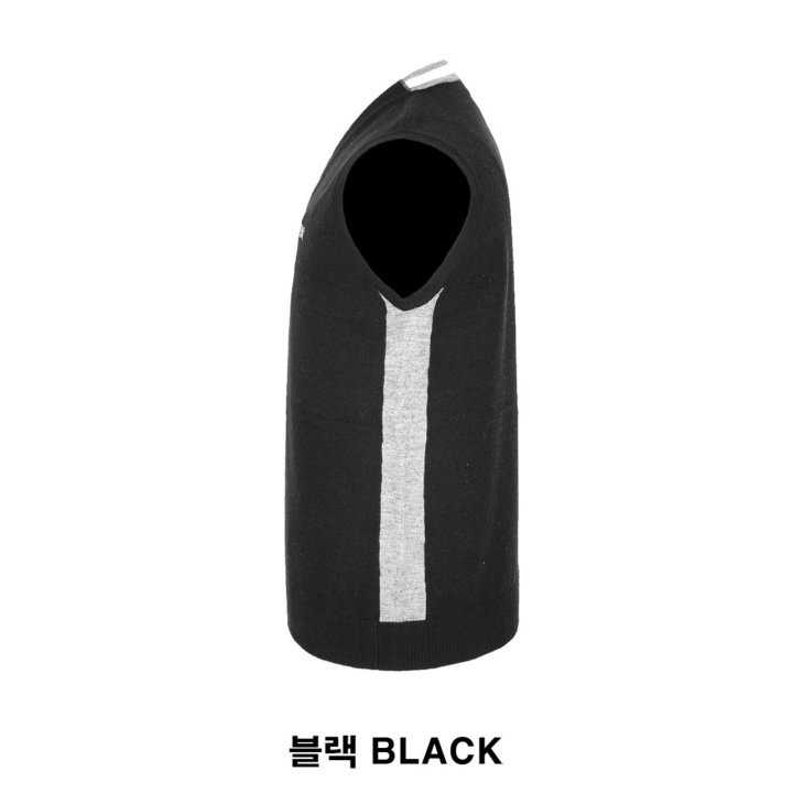 PXG 자수로고 브이넥 니트 조끼(2color)