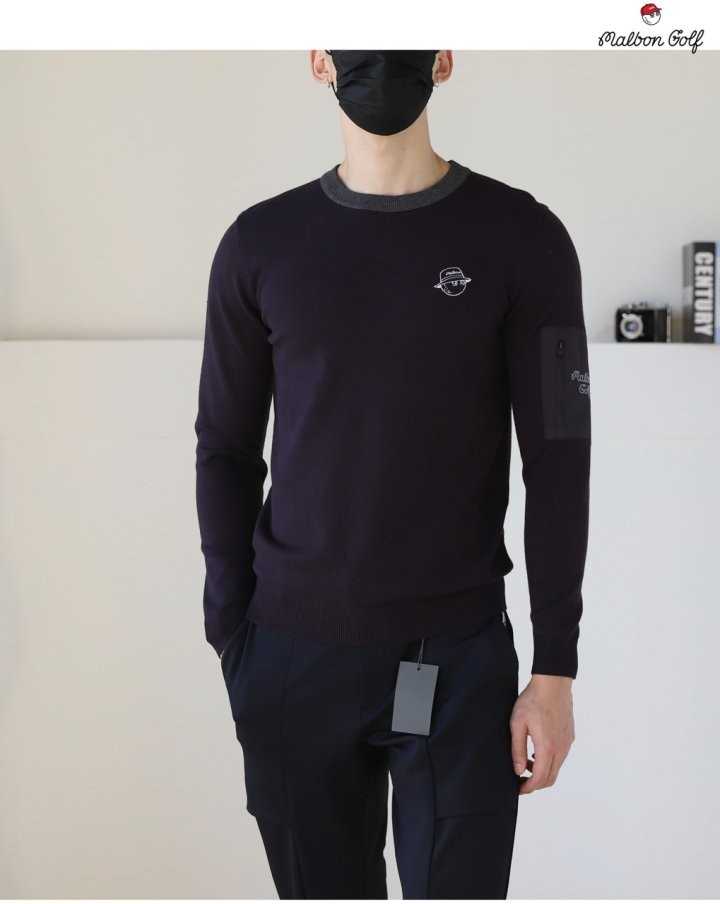 말본 버킷 라운드 넥 니트(2color)