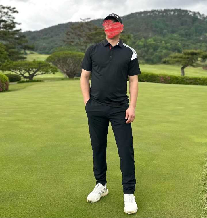 타이틀리스트 남성 컬러 블록 반팔
