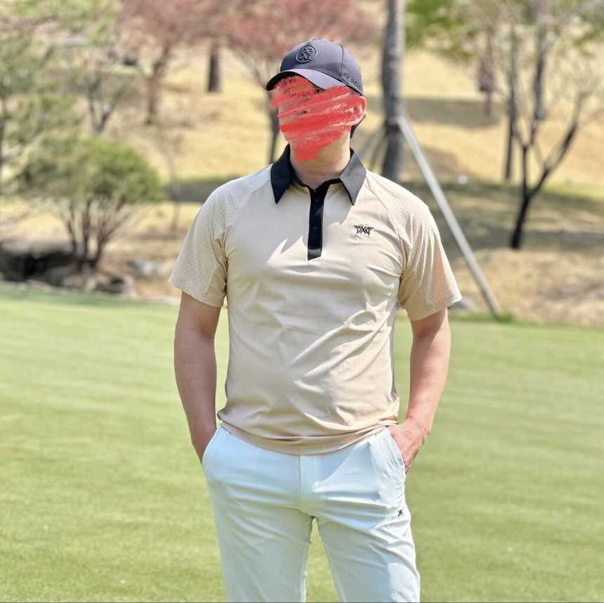 PXG 썸머 로고 포인트 카라 셔츠 티셔츠(2color)