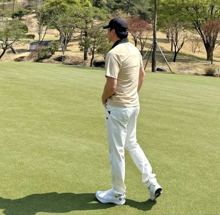 PXG 썸머 로고 포인트 카라 셔츠 티셔츠(2color)