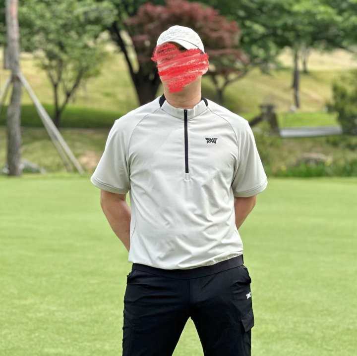 PXG 남성 썸머 로고 숏 슬리브 아노락 자켓
