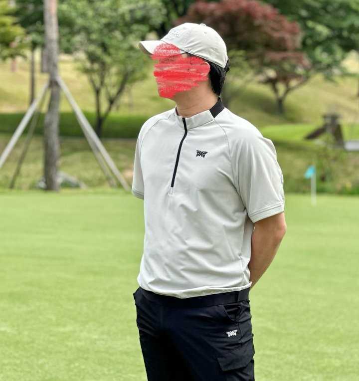 PXG 남성 썸머 로고 숏 슬리브 아노락 자켓