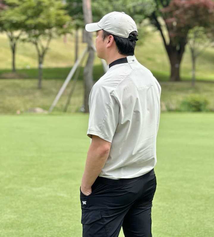 PXG 남성 썸머 로고 숏 슬리브 아노락 자켓