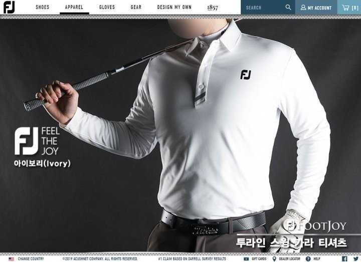 풋조이 투라인 스윙 카라 티셔츠(4color)