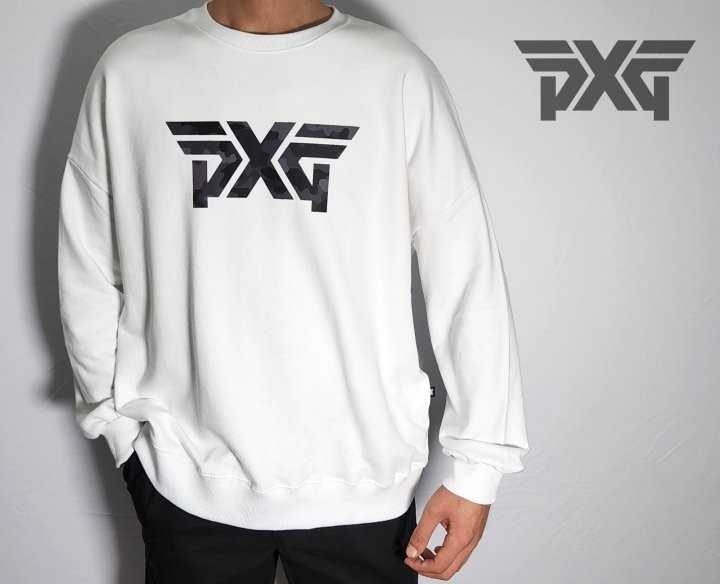 PXG G. 카모플라주 빅 로고 나염 쭈리 세미오버핏 맨투맨(2color)