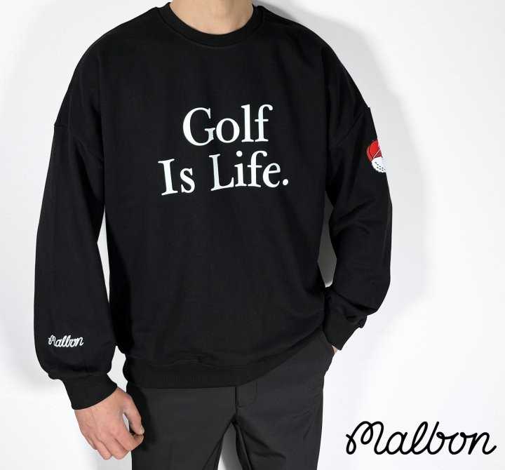 말본 “GOLF IS LIFE” 레드캡 세미오버핏 쭈리 맨투맨(2color)