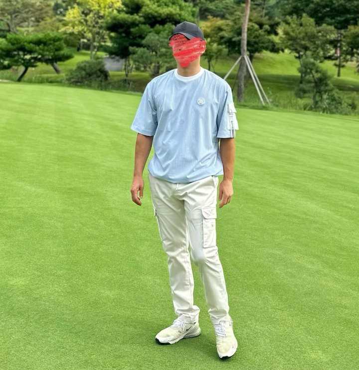 지포어 남성 씨어써커 라운드 티셔츠(2color)